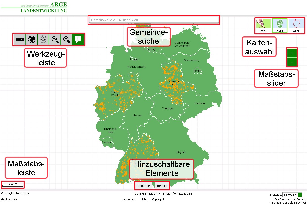 Grafik: Anwendungsoberflaeche